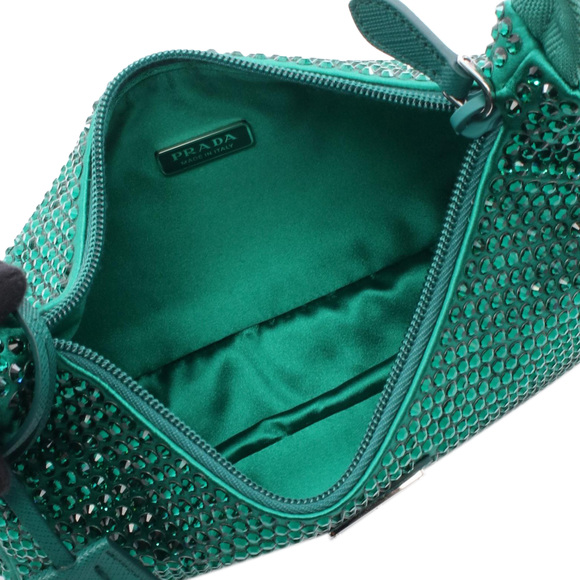 Pre-Loved Prada Mini Satin Crystal Re Edition 2000 Shoulder Bag - Picture 3 of 5